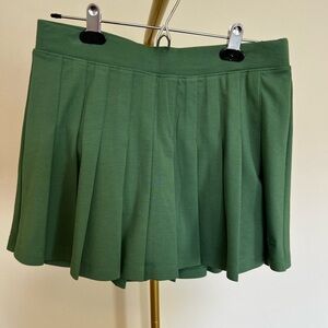 Green Pleated Women's tennis Skirt. Medium